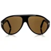 Tom Ford - Tom N.8 Sunglasses - Real Horn Frame Sunglasses - Black Horn - FT0490-P - Sunglasses - Tom Ford Eyewear - Avvenice