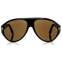 Tom Ford - Tom N.8 Sunglasses - Real Horn Frame Sunglasses - Black Horn - FT0490-P - Sunglasses - Tom Ford Eyewear - Avvenice