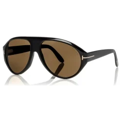 Tom Ford - Tom N.8 Sunglasses - Real Horn Frame Sunglasses - Black Horn - FT0490-P - Sunglasses - Tom Ford Eyewear - Avvenice