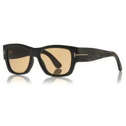 Tom Ford - Tom N.12 Sunglasses - Square Shaped Sunglasses - Dark Brown - FT0601-P - Sunglasses - Tom Ford Eyewear - Avvenice
