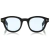 Tom Ford - Tom N.13 Sunglasses - Real Horn Squared Sunglasses - Dark Brown - FT5499-P - Sunglasses - Tom Ford Eyewear - Avvenice