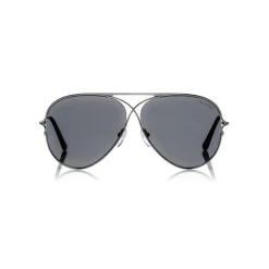 Tom Ford - Tom N.4 Sunglasses - Pilot Style Sunglasses - Ruthenium - FT0488-P - Sunglasses - Tom Ford Eyewear - Avvenice