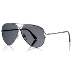 Tom Ford - Tom N.4 Sunglasses - Pilot Style Sunglasses - Ruthenium - FT0488-P - Sunglasses - Tom Ford Eyewear - Avvenice