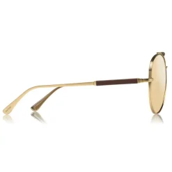 Tom Ford - Tom N.16 Sunglasses - Pilot Style Sunglasses - Gold Brown - FT0704-P - Sunglasses - Tom Ford Eyewear - Avvenice
