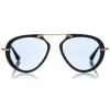 Tom Ford - Tom N.11 Sunglasses - Aviator Shape Sunglasses - Dark Brown - FT5442-P - Sunglasses - Tom Ford Eyewear - Avvenice