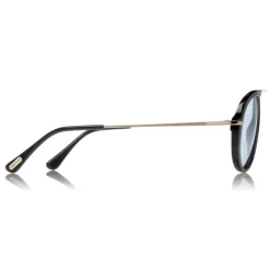 Tom Ford - Tom N.11 Sunglasses - Aviator Shape Sunglasses - Dark Brown - FT5442-P - Sunglasses - Tom Ford Eyewear - Avvenice