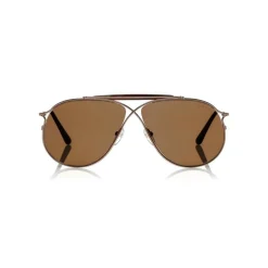Tom Ford - Tom N.6 Sunglasses - Aviator Sunglasses - Rose Gold Brown - FT0489-P - Sunglasses - Tom Ford Eyewear - Avvenice