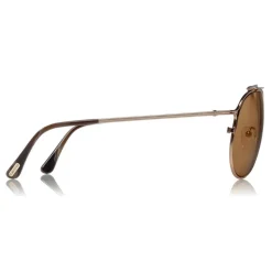 Tom Ford - Tom N.6 Sunglasses - Aviator Sunglasses - Rose Gold Brown - FT0489-P - Sunglasses - Tom Ford Eyewear - Avvenice