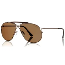 Tom Ford - Tom N.6 Sunglasses - Aviator Sunglasses - Rose Gold Brown - FT0489-P - Sunglasses - Tom Ford Eyewear - Avvenice