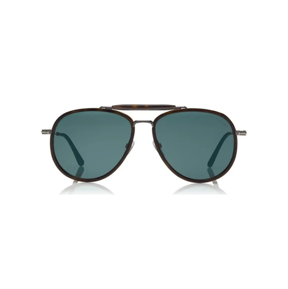 Tom Ford - Tripp Sunglasses - Pilot Shape Sunglasses - Dark Havana - FT0666 - Sunglasses - Tom Ford Eyewear - Avvenice