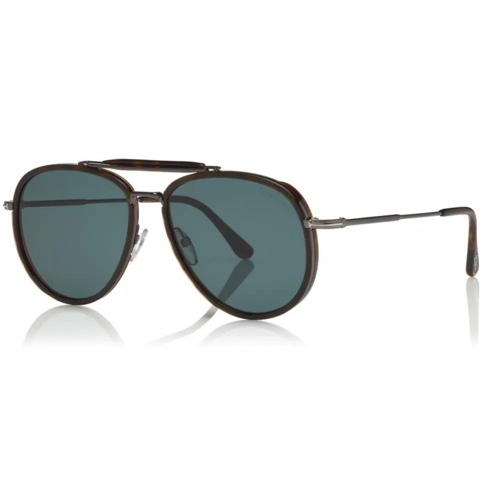 Tom Ford - Tripp Sunglasses - Pilot Shape Sunglasses - Dark Havana - FT0666 - Sunglasses - Tom Ford Eyewear - Avvenice