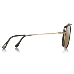 Tom Ford - Tripp Sunglasses - Pilot Shape Sunglasses - Black Gold - FT0666 - Sunglasses - Tom Ford Eyewear - Avvenice