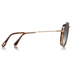Tom Ford - Tripp Sunglasses - Pilot Shape Sunglasses - Havana Blue - FT0666 - Sunglasses - Tom Ford Eyewear - Avvenice