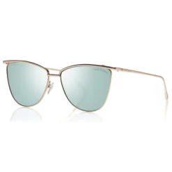 Tom Ford - Veronica Sunglasses - Cat-Eye Acetate Sunglasses - Rose Gold Blue - FT0684 - Sunglasses - Tom Ford Eyewear - Avvenice