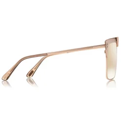 Tom Ford - West Gold Plated Sunglasses - Square Gold Plated Sunglasses - Rose Gold - FT0706 - Sunglasses - Tom Ford Eyewear - Avvenice