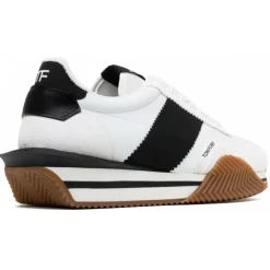 Tom Ford - White and Black James Sneakers - Tom Ford Exclusive Luxury Collection - Avvenice