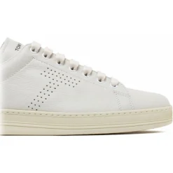 Tom Ford - White Leather Sneakers - Tom Ford Exclusive Luxury Collection - Avvenice