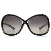 Tom Ford - Whitney Polarized Sunglasses - Round Metal Sunglasses - Black - FT0009P - Sunglasses - Tom Ford Eyewear - Avvenice