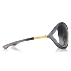 Tom Ford - Whitney Sunglasses - Oversized Round Acetate Sunglasses - FT0009 - Grey - Tom Ford Eyewear - Avvenice