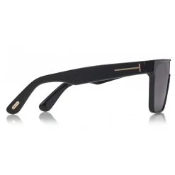 Tom Ford - Wyhat Sunglasses - Soft Rectangular Acetate Sunglasses - FT0709 - Black - Tom Ford Eyewear - Avvenice
