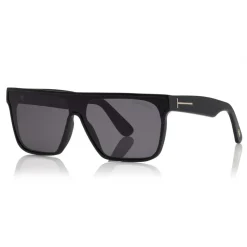 Tom Ford - Wyhat Sunglasses - Soft Rectangular Acetate Sunglasses - FT0709 - Black - Tom Ford Eyewear - Avvenice