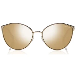 Tom Ford - Zeila Sunglasses - Round Metal Sunglasses - Rose Gold Brown - FT0654 - Sunglasses - Tom Ford Eyewear - Avvenice