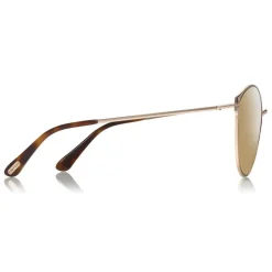 Tom Ford - Zeila Sunglasses - Round Metal Sunglasses - Rose Gold Brown - FT0654 - Sunglasses - Tom Ford Eyewear - Avvenice