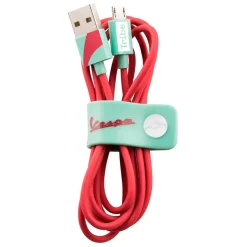 Tribe - Acquamarina - Vespa - Micro USB Cable - Data Transmission and Charging for Android, Samsung, HTC, Nokia, Sony - 120 cm - Avvenice