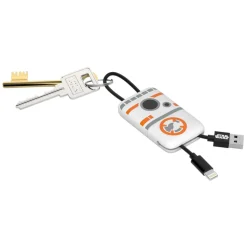 Tribe - BB-8 - Star Wars - Lightning USB Cable - Keychain - Data and Charging for Apple, iPhone - MFi Certified - 22 cm - Avvenice