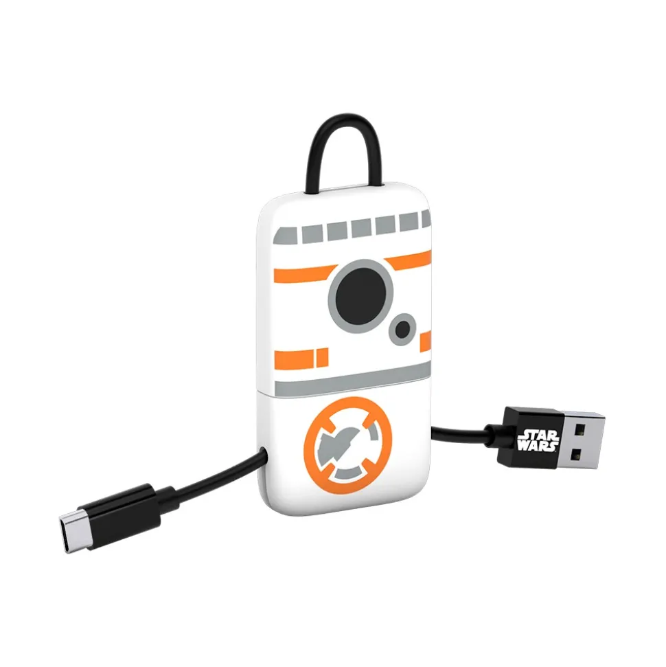Tribe - BB-8 - Star Wars - Micro USB Cable - Keychain - Data and Charging for Android, Samsung, HTC, Nokia, Sony - 22 cm - Avvenice