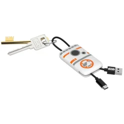Tribe - BB-8 - Star Wars - Micro USB Cable - Keychain - Data and Charging for Android, Samsung, HTC, Nokia, Sony - 22 cm - Avvenice