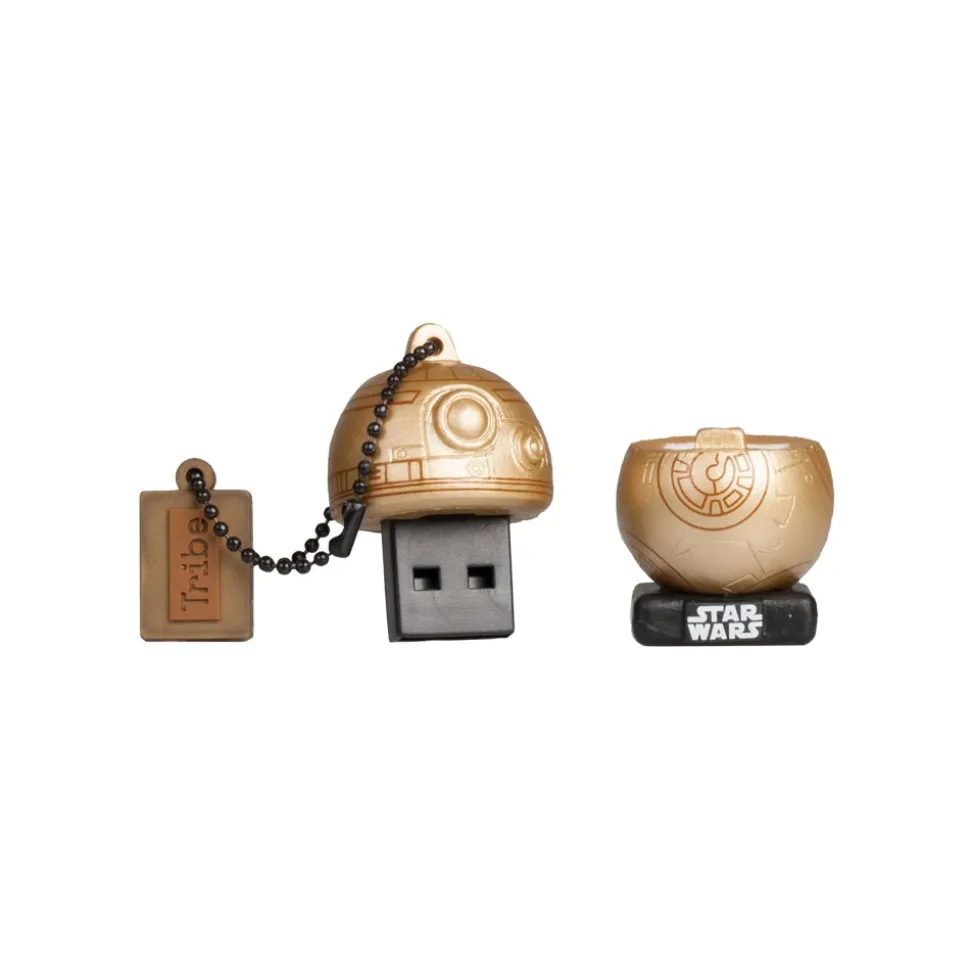 Tribe - BB-8 TLJ Gold - Star Wars - The Last Jedi - USB Flash Drive Memory Stick 16 GB - Pendrive - Data Storage - Flash Drive - Avvenice