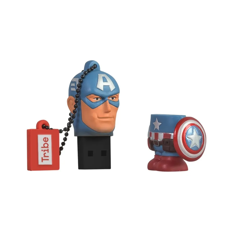 Tribe - Captain America - Marvel - USB Flash Drive Memory Stick 8 GB - Pendrive - Data Storage - Flash Drive - Avvenice