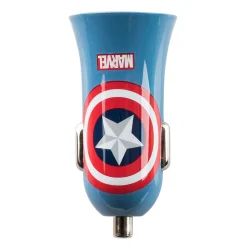 Tribe - Captain America - Marvel - Car Charger Double - Fast Car Charge - USB Charger - iPhone, iPad, Tablet, Samsung - Avvenice