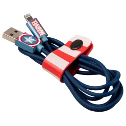 Tribe - Captain America - Marvel - Lightning USB Cable - Data Transmission and Charging Apple, iPhone - MFi Certified - 120 cm - Avvenice