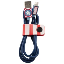Tribe - Captain America - Marvel - Lightning USB Cable - Data Transmission and Charging Apple, iPhone - MFi Certified - 120 cm - Avvenice
