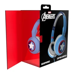 Tribe - Captain America - Marvel - Headphones with Foldable Microphone - 3.5 mm Jack - Smartphone, PC, PS4 and Xbox - Avvenice