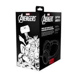 Tribe - Captain America - Marvel - Headphones with Foldable Microphone - 3.5 mm Jack - Smartphone, PC, PS4 and Xbox - Avvenice