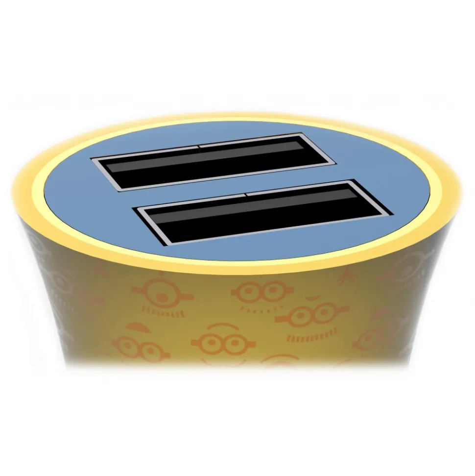 Tribe - Carl - Minions - Car Charger Double - Fast Car Charge - USB Charger - iPhone, iPad, Tablet, Samsung, Smartphone - Avvenice