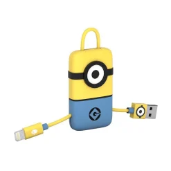 Tribe - Carl - Minions - Lightning USB Cable - Keychain - Data and Charging for Apple, iPhone - MFi Certified - 22 cm - Avvenice