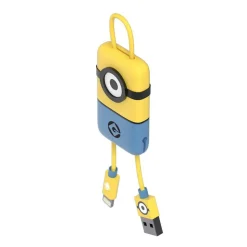 Tribe - Carl - Minions - Lightning USB Cable - Keychain - Data and Charging for Apple, iPhone - MFi Certified - 22 cm - Avvenice