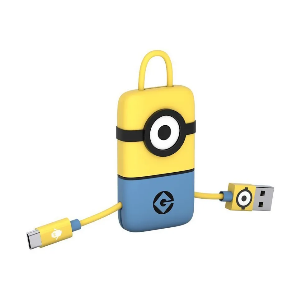 Tribe - Carl - Minions - Micro USB Cable - Keychain - Data and Charging for Android, Samsung, HTC, Nokia, Sony - 22 cm - Avvenice