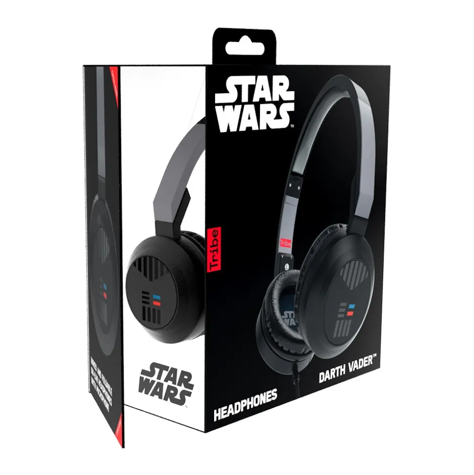 Tribe - Darth Vader - Star Wars - Episodio VII - Headphones with Foldable Microphone - 3.5 mm Jack - Smartphone, PC, PS4, Xbox - Avvenice