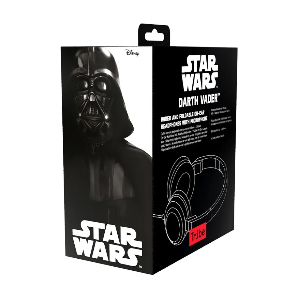 Tribe - Darth Vader - Star Wars - Episodio VII - Headphones with Foldable Microphone - 3.5 mm Jack - Smartphone, PC, PS4, Xbox - Avvenice