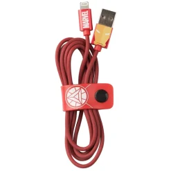 Tribe - Iron Man - Marvel - Lightning USB Cable - Data Transmission and Charging Apple, iPhone - MFi Certified - 120 cm - Avvenice