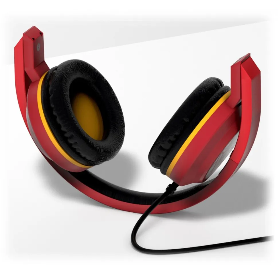 Tribe - Iron Man - Marvel - Headphones with Foldable Microphone - 3.5 mm Jack - Smartphone, PC, PS4 and Xbox - Avvenice