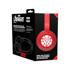 Tribe - Iron Man - Marvel - Headphones with Foldable Microphone - 3.5 mm Jack - Smartphone, PC, PS4 and Xbox - Avvenice