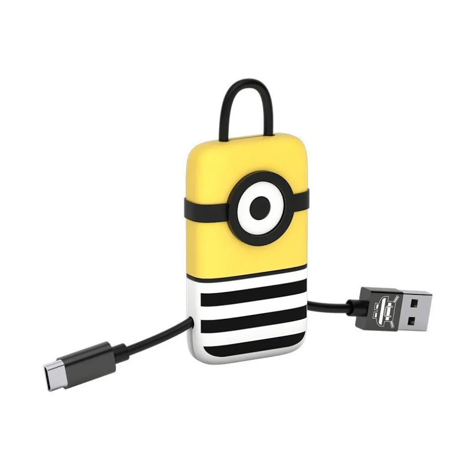 Tribe - Jail Time - Minions - Micro USB Cable - Keychain - Data and Charging for Android, Samsung, HTC, Nokia, Sony - 22 cm - Avvenice