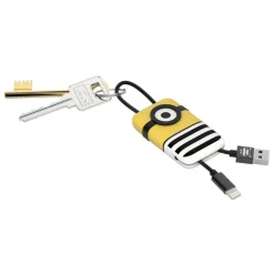 Tribe - Jail Time - Minions - Lightning USB Cable - Keychain - Data and Charging for Apple, iPhone - MFi Certified - 22 cm - Avvenice