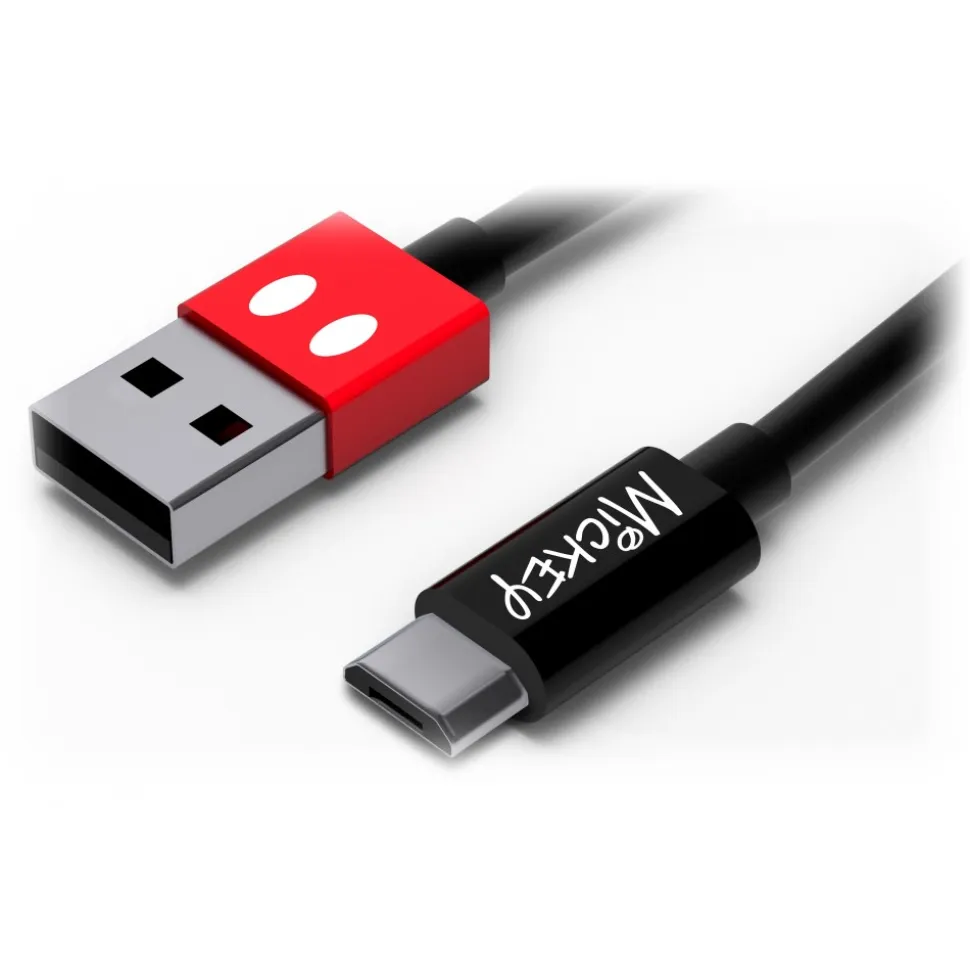 Tribe - Mickey Mouse - Disney - Micro USB Cable - Data Transmission and Charging for Android, Samsung, HTC, Nokia, Sony - 120 cm - Avvenice